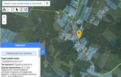 Земельна ділянка для будівництва закладу торгівлі